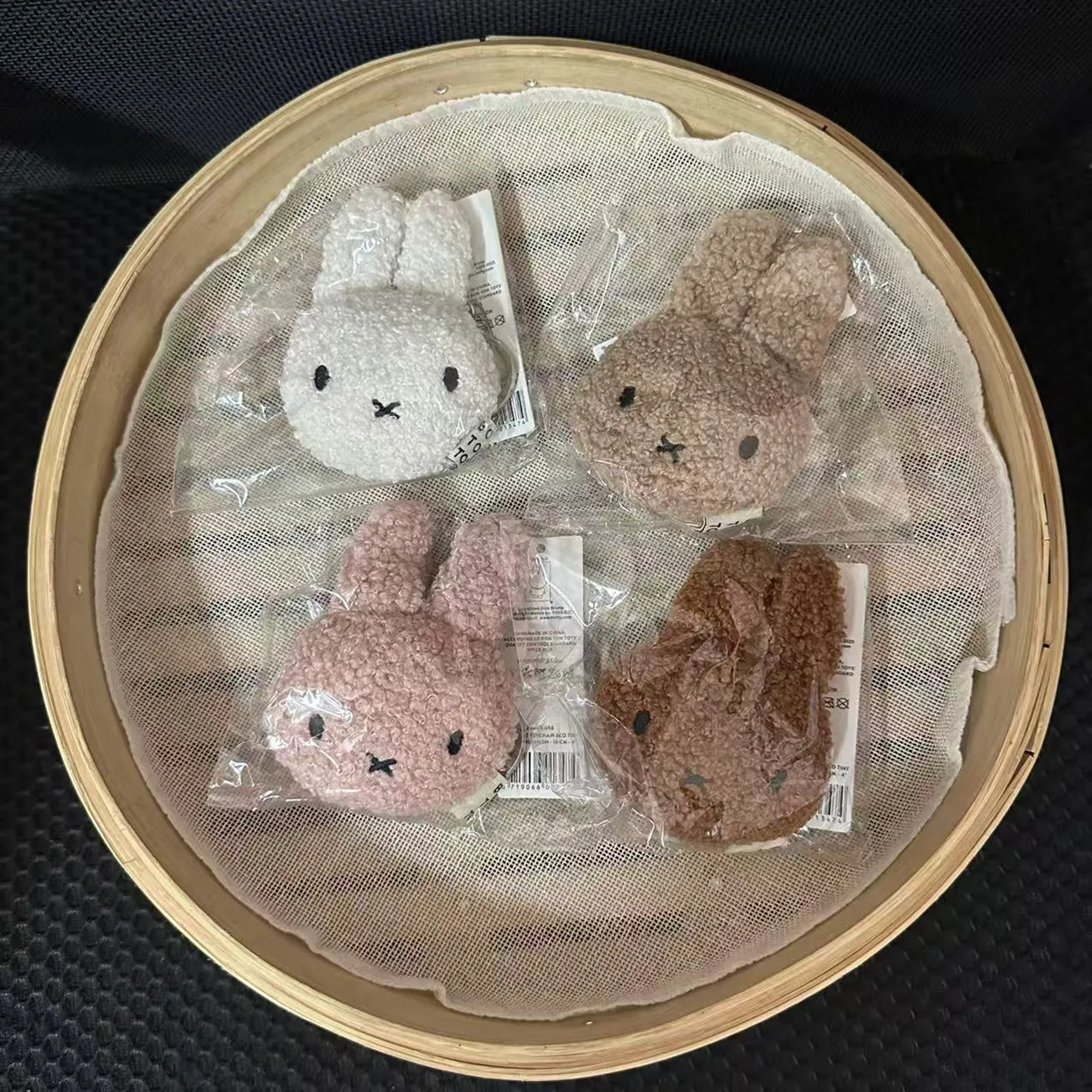 Kawaii Miffy cabeza de conejo muñeca mochila colgante bolsa accesorios decorativos llavero juguetes de regalo