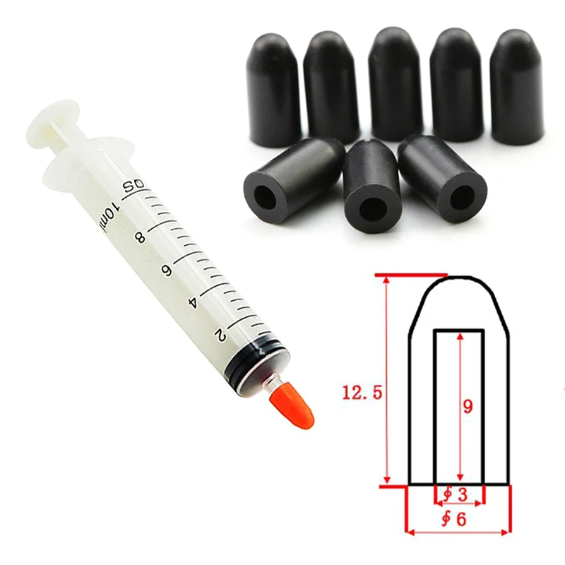 50PCS Food Grade Silicone Rubber Storage Cap Needle Cover Syringe Sealing Test Tube End Cap Sealing Head Gasket