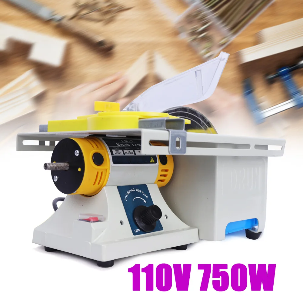 750W Precision Table Saw Mini Woodworking Electric Polisher Cutting Carving Machine Portable DIY