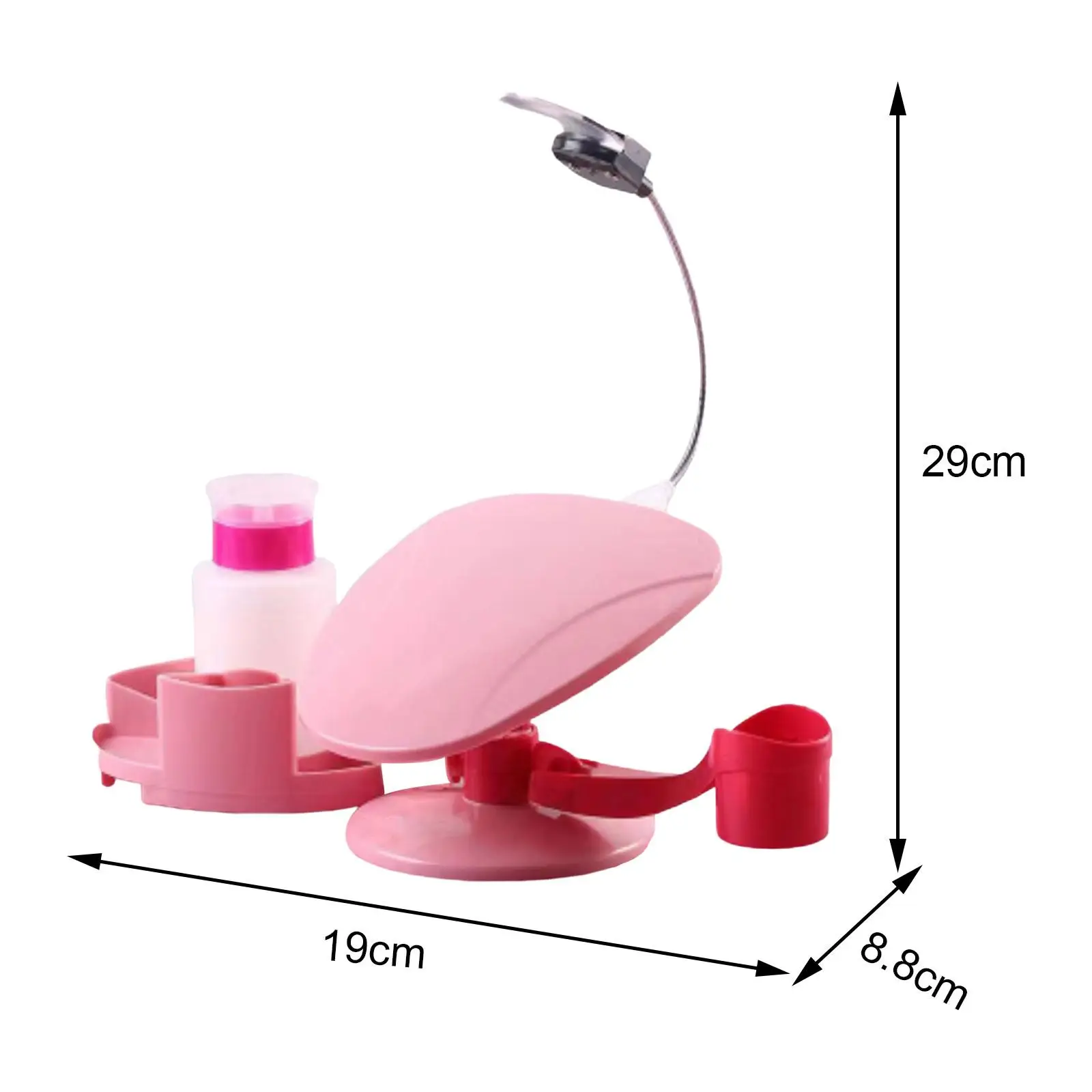 Soporte para esmalte de uñas con reposabrazos, soporte para accesorios, herramienta de maquillaje, reposamanos ajustable Universal para accesorios de manicura de salón