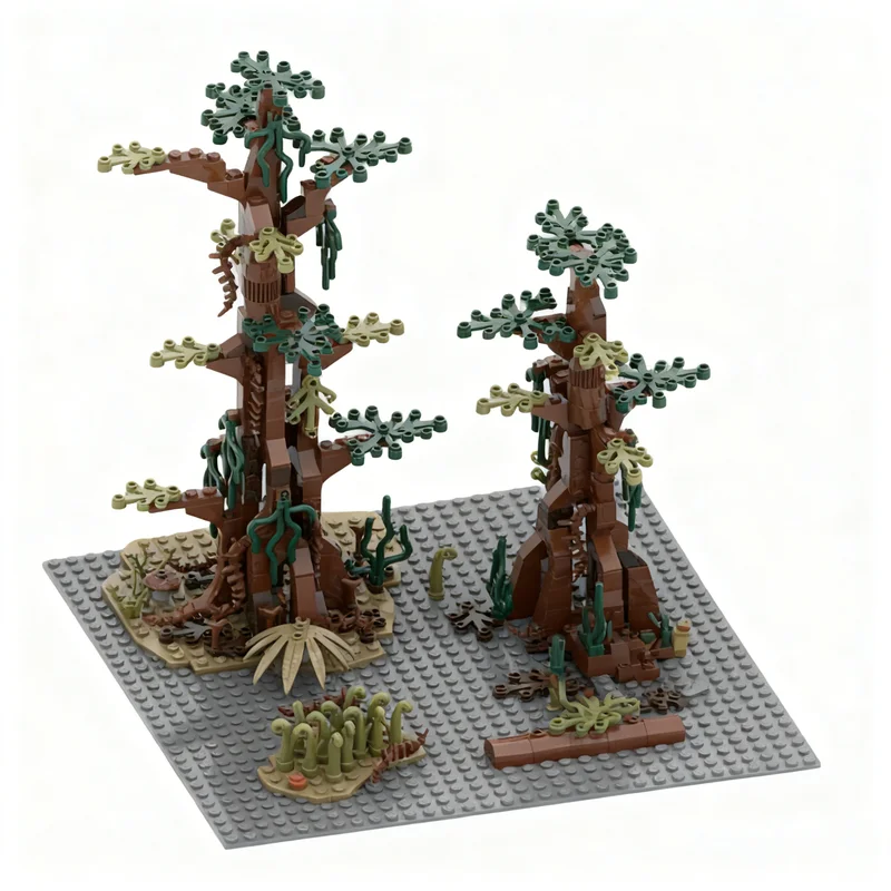 

199pcs MOC Star Battle Dagobah Swamp Trees Model Building Blocks Construction Christmas Gifts Idea Education Toy Kids Brick