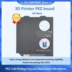 PEZ Cold Printing Polyurea Spring Steel Sheet Double Sided Polyurea Build Plate Replaces PEI For Bambu Lab A1 mini 184x184mm