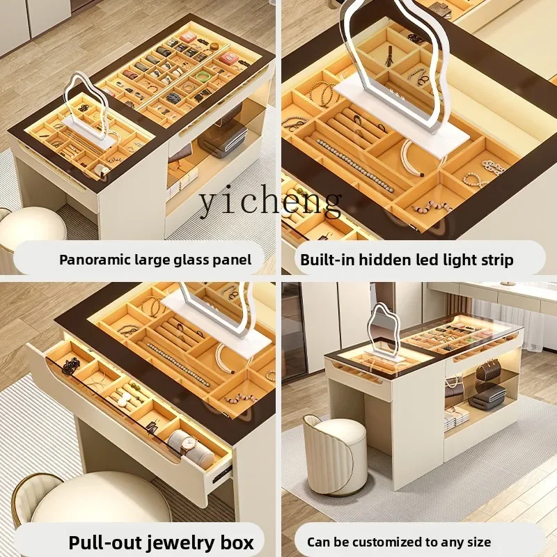 

XL Cloakroom Middle Island Cabinet Dresser Integrated Drawer Storage Cabinet Large Capacity Jewelry Display Cabinet