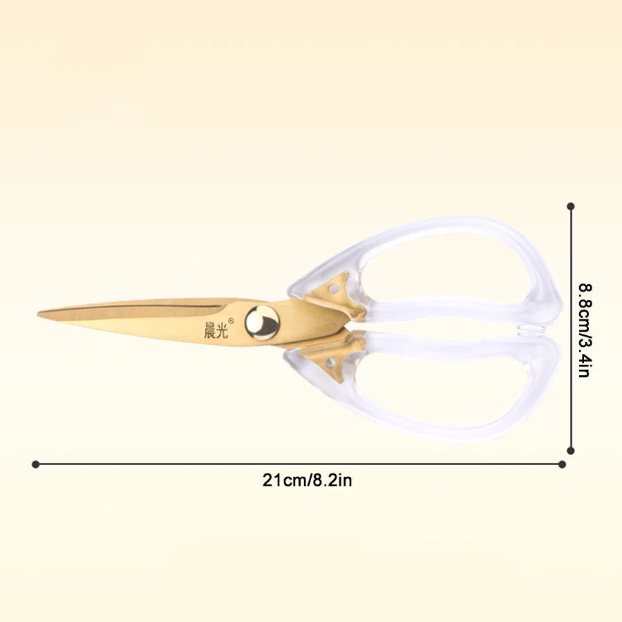 1pc Transparent Handle Kitchen Scissors Perfect For Cutting Meat And Vegetables Kitchen Scissors With Plastic Handle Kitchen Use