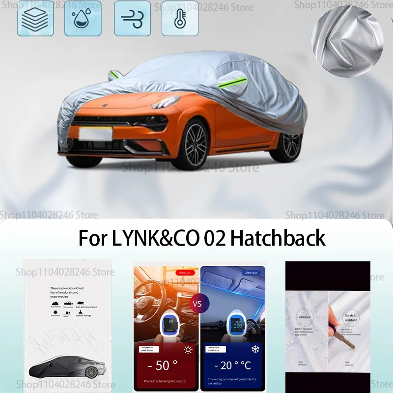 For LYNK&CO 02 Hatchback Car clothing sun protection snow prevention antifreeze car protective cover auto cover