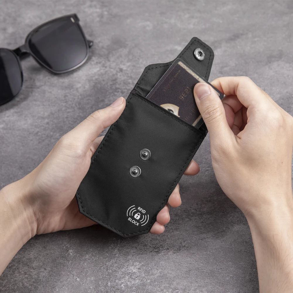 Funda antirrobo con bloqueo RFID, bolsillo oculto RFID, bolsa para sujetador, cinturón para dinero, bolsa de viaje, cartera pequeña para sujetador
