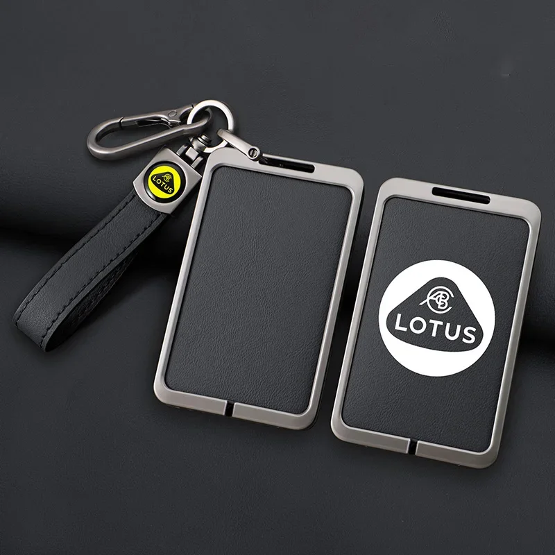 Leather car smart NFC card key case cover key bag Shell holder protector fob for Lotus eletre 2023 auto keychain accessories