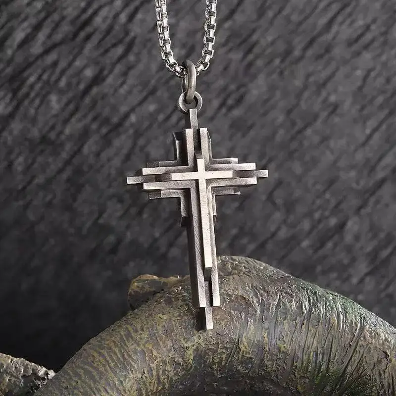 Outdoor Portable EDC Creative Cross Necklace Tool