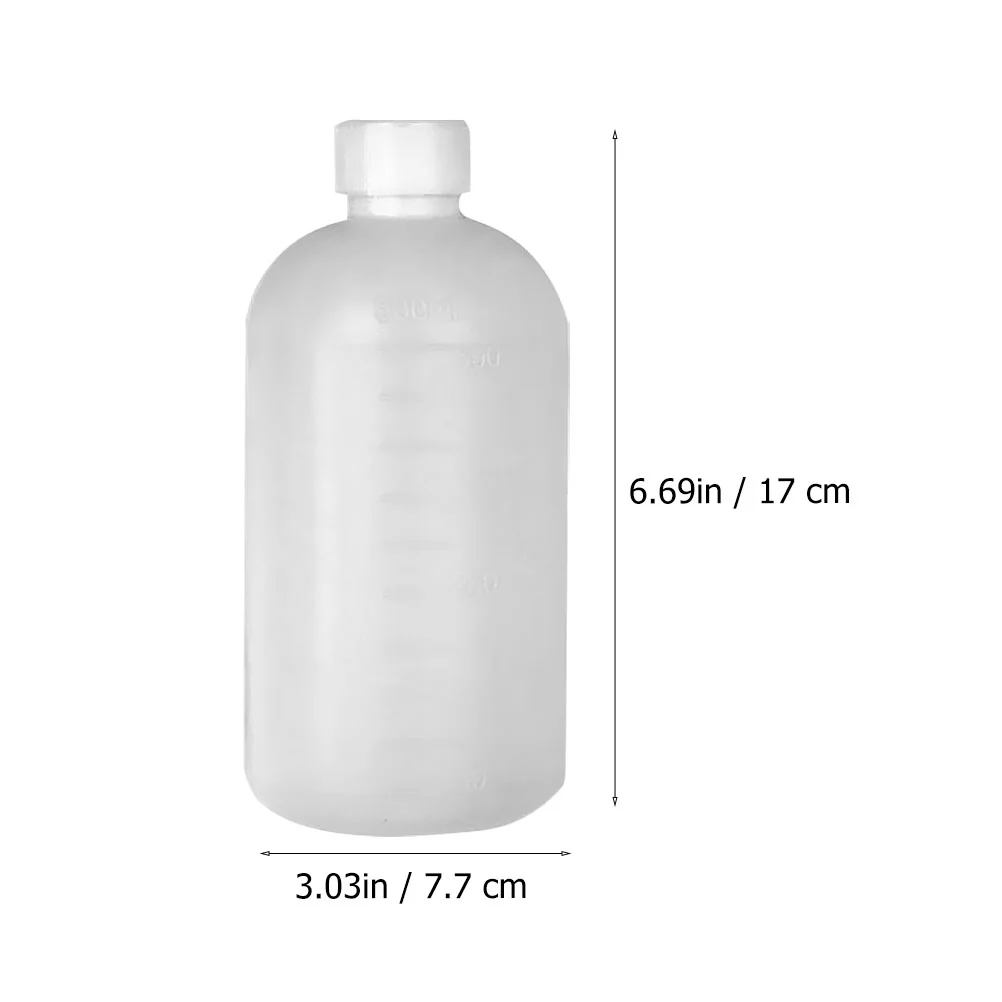 시약병 밀봉 플라스틱 액체 저장 알약, 화학 물질, 고급 HDPE 폴리에틸렌 샘플 용기, 500ml, 2 개