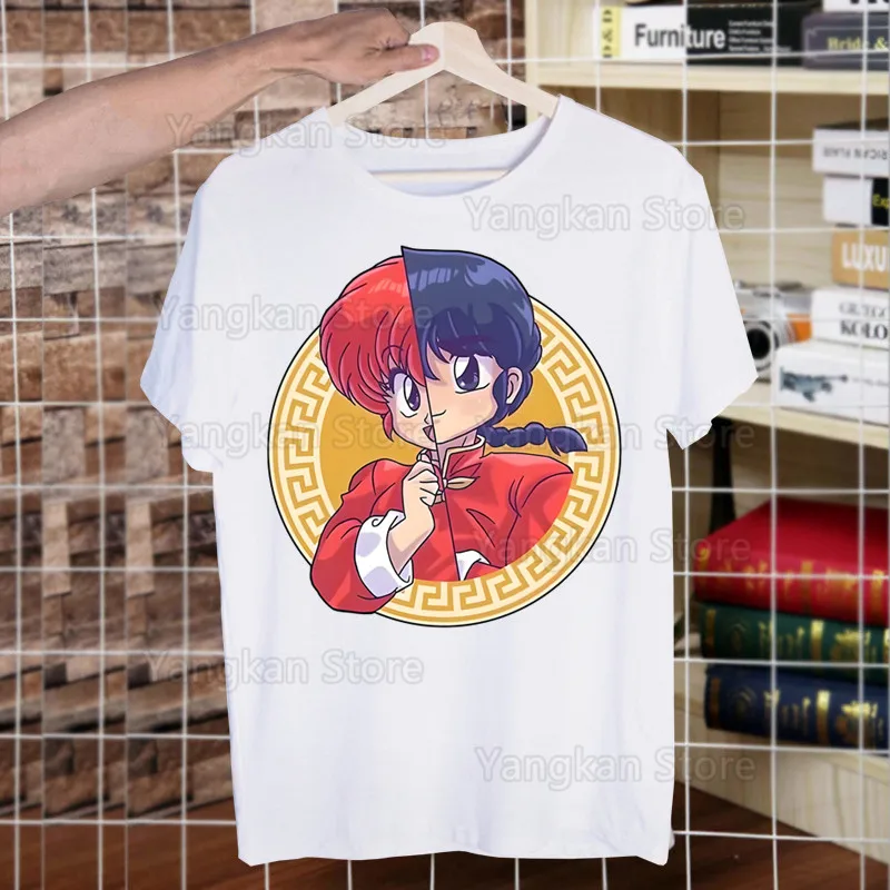 Ranma 12 T-shirt Estate Uomo/Donna Hip Hop Divertente Stampa Ranma 1⁄2 Tshirt Streetwear T Shirt Manica corta Tee Top