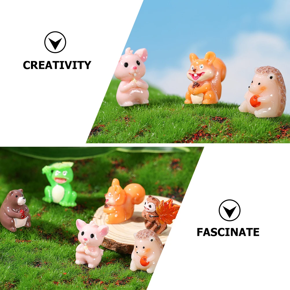 

Small Animal Decoration Ornaments Mini Garden Accessories Figurines Resin Animals Miniature