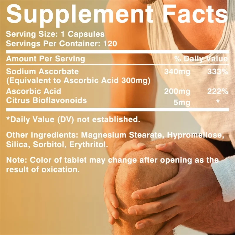 Vitamin C 500mg - Antioxidant, Promote Bone and Joint Health, Support Healthy Immune System, and Replenishes Energy