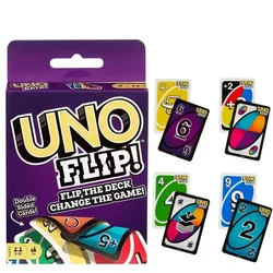 Mattel UNO FLIP! Games Family Funny Entertainment Board Game Fun Playing Cards Kids Toys Gift Box uno Card Game Kids Toys