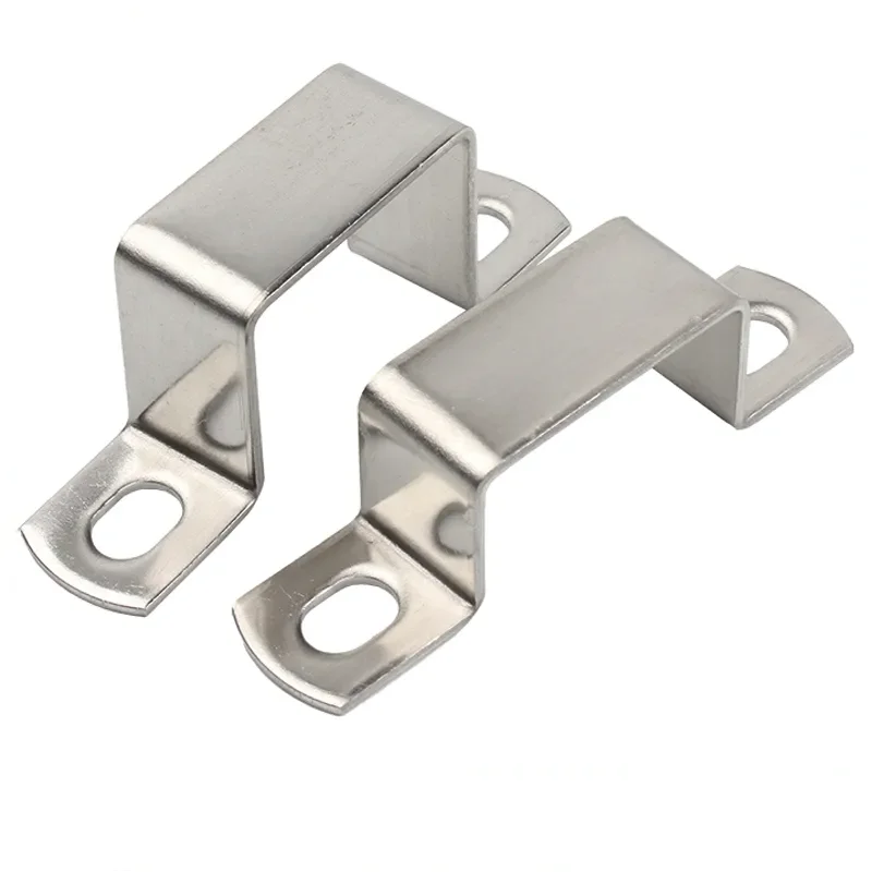 304 Stainless Steel Horseback Saddle Clip Clamp Buckle Throat Hoop Bracket /Thickened Square Rectangular  Tube Card