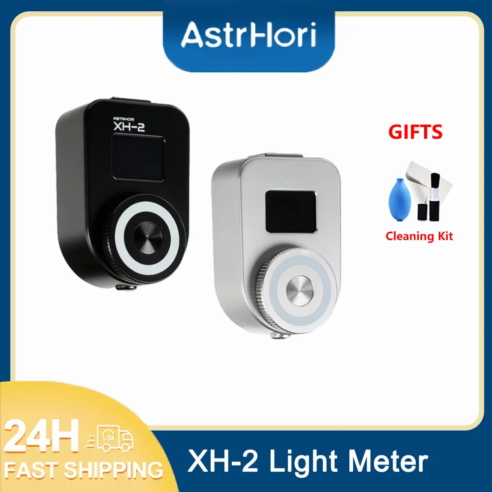 

AstrHori XH-2 Camera Light Meter Auto Light Adjustable Cold Shoe 0.66" OLED Screen 40-stop for Film Pentax Leica Lumix Ricoh