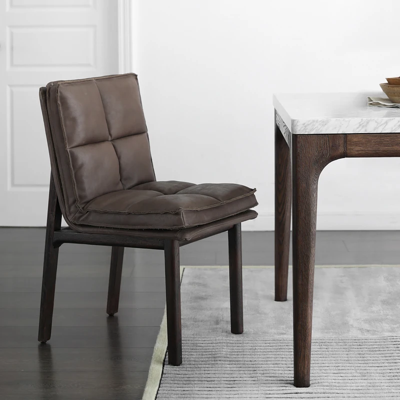 

Bedroom Accent Dining Chairs Leather Lazy Designer Restaurant Dining Chairs Ergonomic Massage Stoel Entrance Hall Furniture