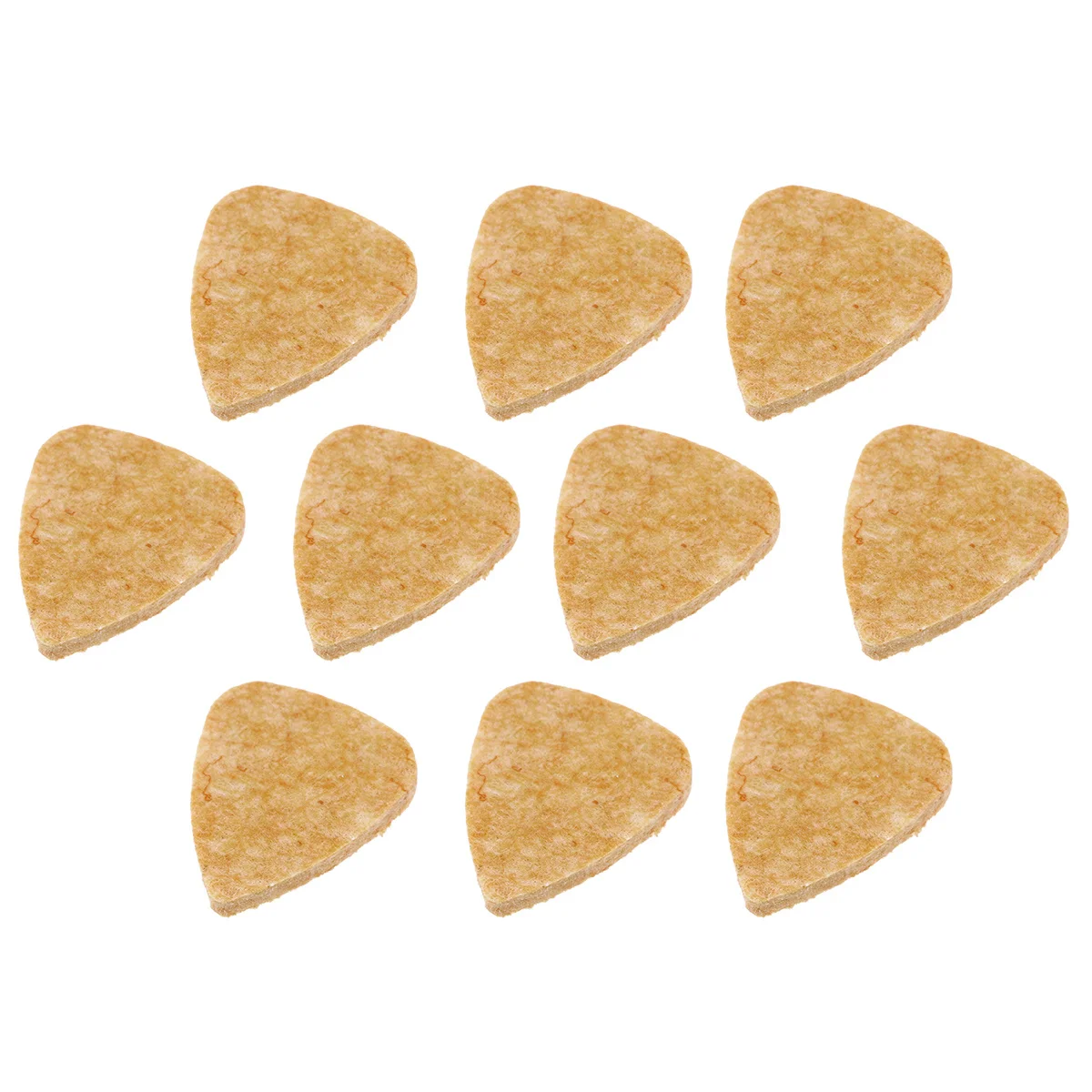 

10Pcs High Density Felt Picks for Ukulele Non-Scratch Smooth Comfortable Plectrums Enhance Mellow Sound Orange