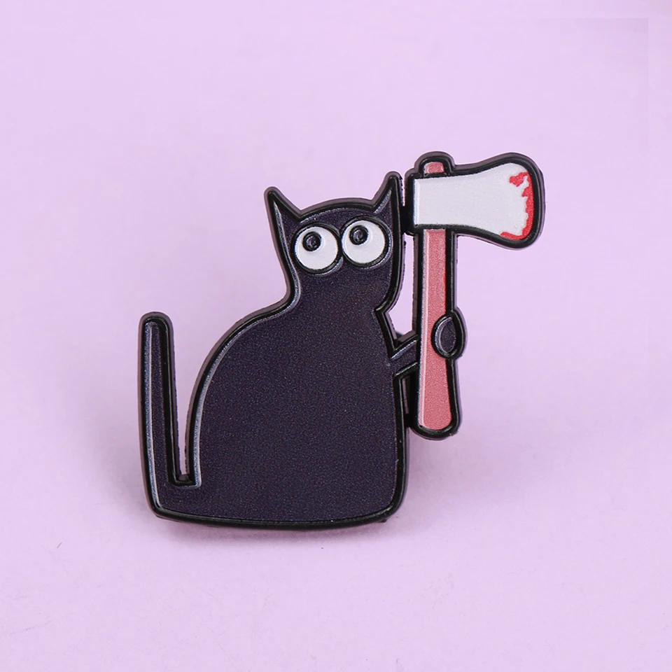 cartoon-black-cat-with-axe-smalto-metallo-divertenti-spille-da-bavero-spille-distintivi-zaino-accessori-di-abbigliamento-regalo-per-bambini-amici