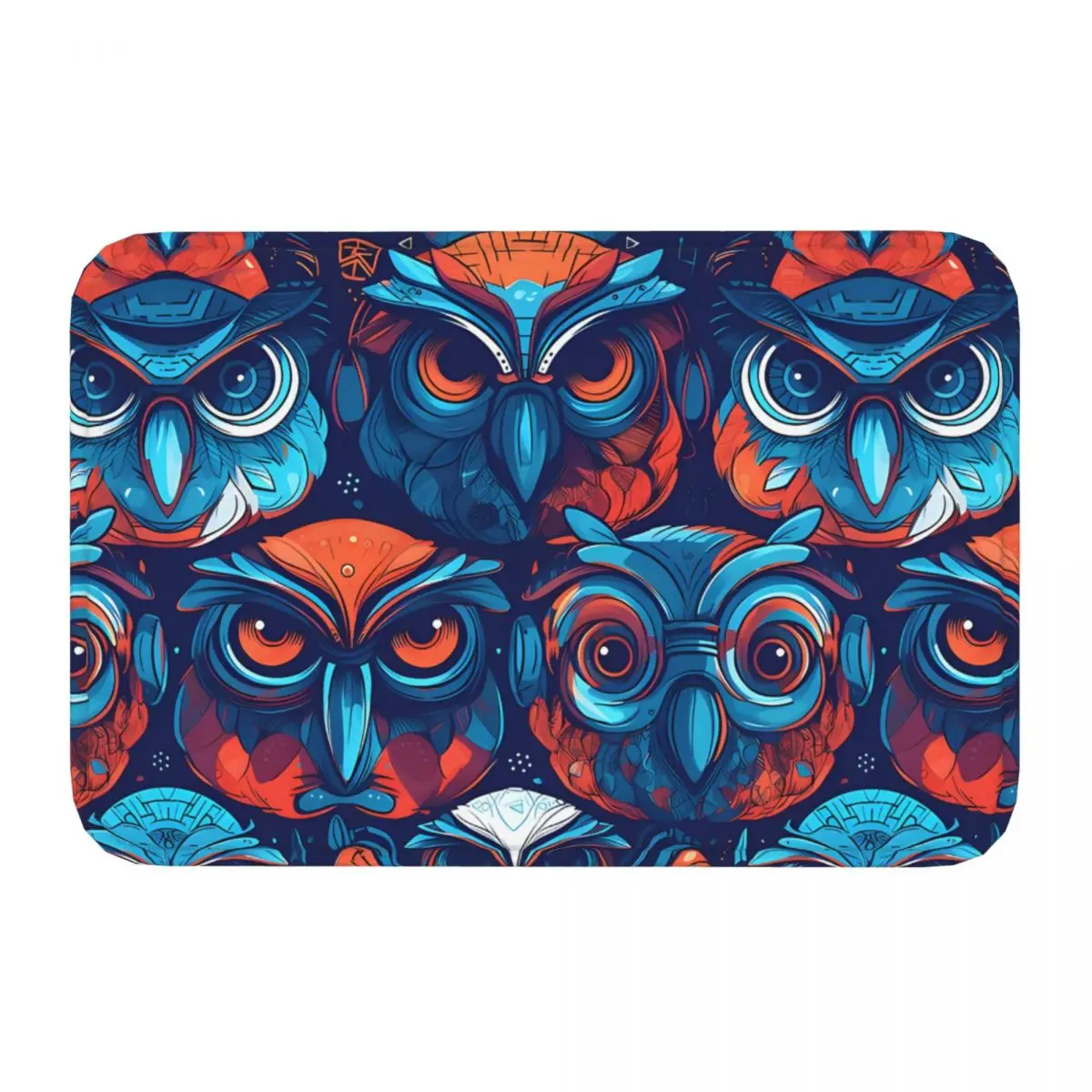 Bath Mat OddWorld Owls Space Faces Doormat Kitchen Carpet Balcony Rug Home Decoration