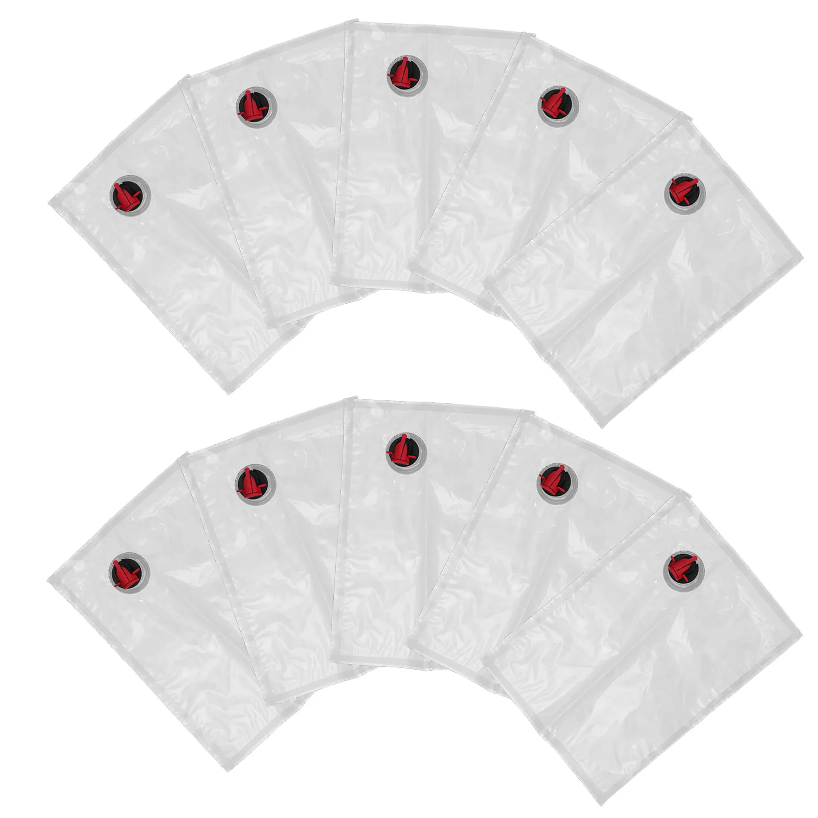 10Pcs Leakproof Wine Bladder Butterfly Valve Reusable Portable Refillable Drinking Pouches Travel Camping Beverage Storage Bag
