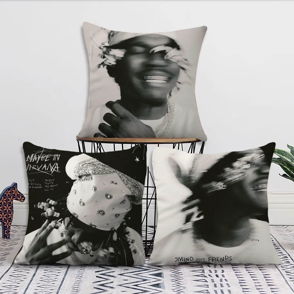 Rapper S-Smino Music cushion cover Sofa Living Room Bedroom Headboard Backrest Cushion Square Cushion Nap Time Pillow Case