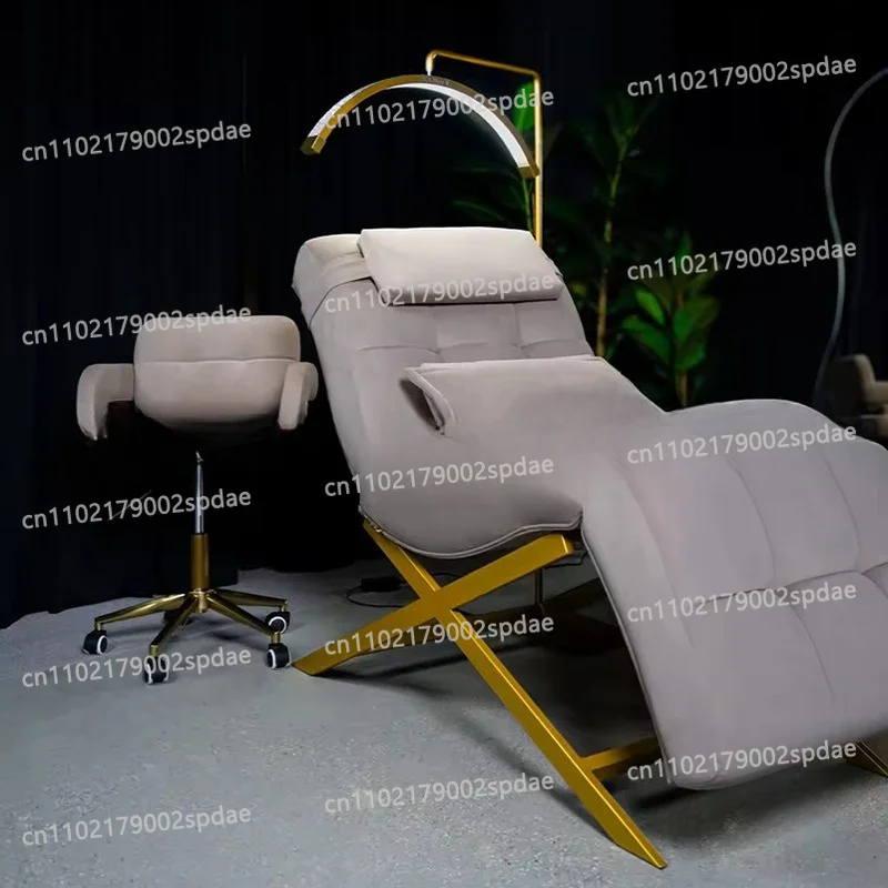 S-Curved Eyelash Bed X-Leg Facial Care Bed Portable Salon Beauty Furniture For Beauty Salon Use