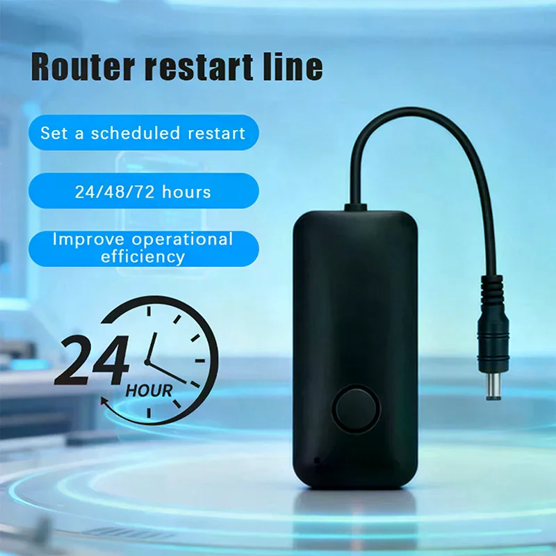 

1/2/3Pcs Router Restart Cable Automatic Power-Off Timer With Hours Adjustment For Home Network Efficiency