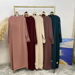 Middle Eastern Muslim fashion women in Dubai exploded selling clean color double-sided wear with pocket lace cardigan robes