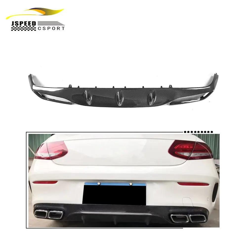 

Suitable for Carbon fiber rear bumper diffuser Suitable for 2-door 15-17 of Mercedes-Benz W205 C63 AMG COUPE (suitable for: W205