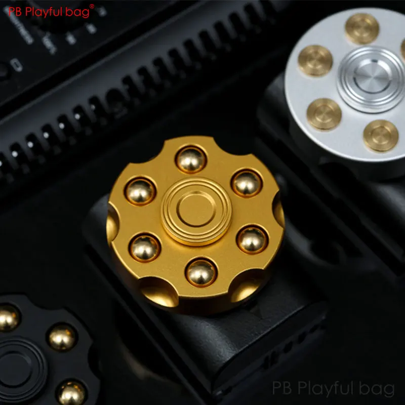 Revolver wheel Metal Spinner Pure brass decompression toy EDC Detachable leisure finger Metal Fingertip gyro TS02