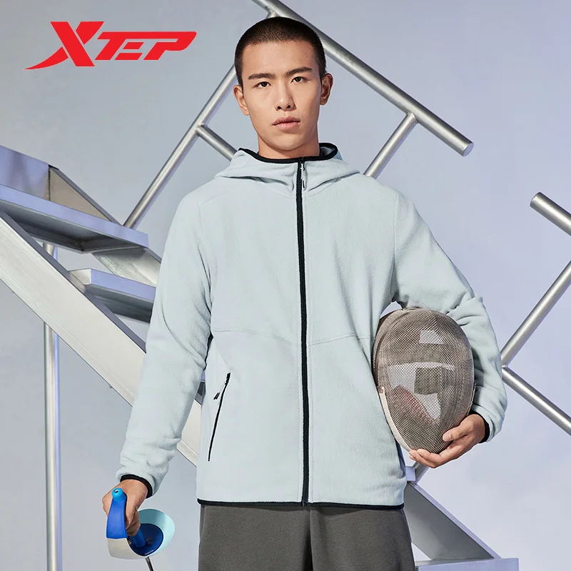 Xtep Knitting Jacket For Men 2023 Winter Comprehensive Training Men\'s Coat Sporty Classics Hooded Outdoor Tops 877429940033