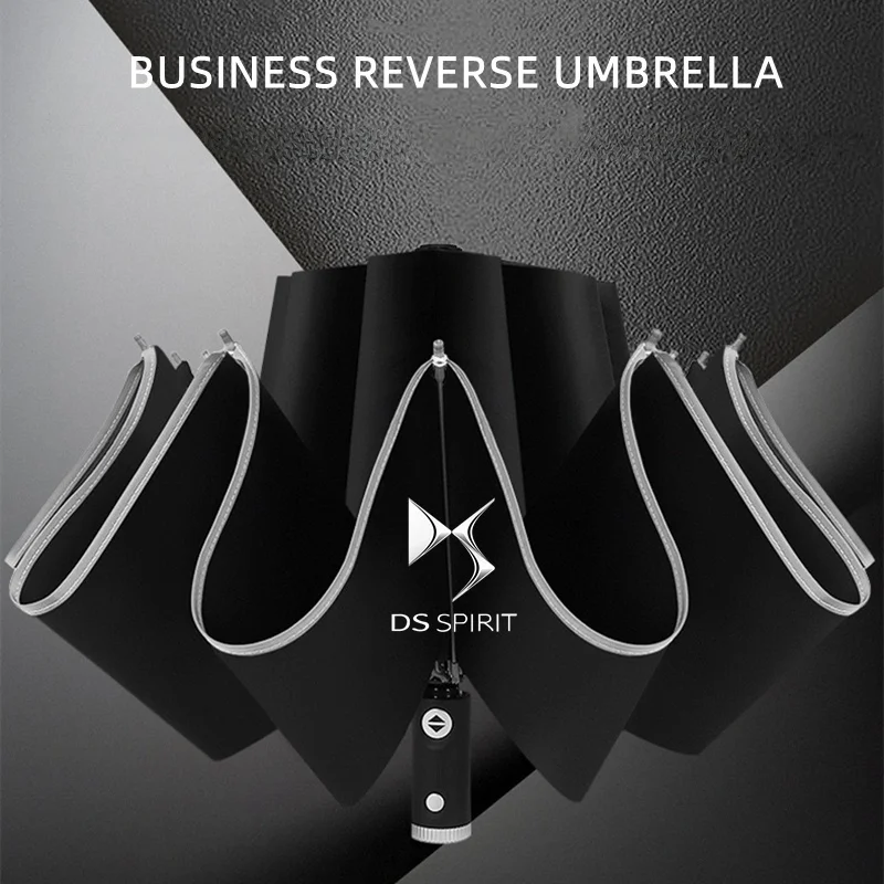 Automatic Umbrella with Reflective Stripe Reverse Led Light Umbrella For DS SPIRIT DS3 DS4 DS4S DS5 5LS DS6 DS7 WILD RUBIS