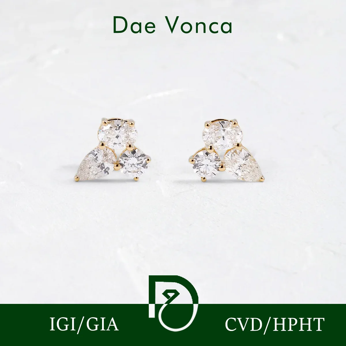 

Круглые, грушевидные и овальные серьги-гвоздики с выращенными в лаборатории бриллиантами, серьги-гвоздики из желтого золота 9K/14K/18K с лабораторными бриллиантами для женщин