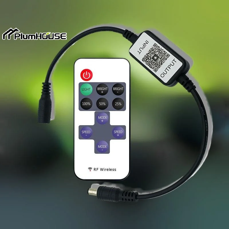 

Wireless Bluetooth Controller for LED Monochrome Light Strip Set with Dimming Capability