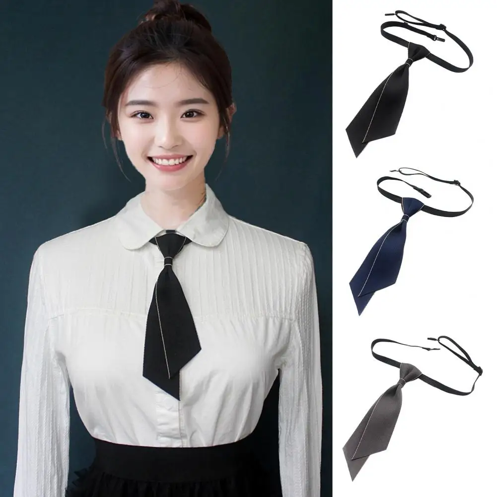 Women Men Neck Tie Adjustable Elastic Band Men Neckwear Graduation Bow Tie Bank Hotel Shirt Tie Formal Wear Accessory 넥타이