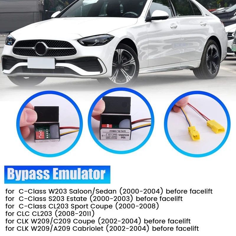 For Mercedes C-Class W203 (2000-2004) Bypass Seat Occupancy Mat Sensor Emulator Bypass Emulator Car Seat Accessories