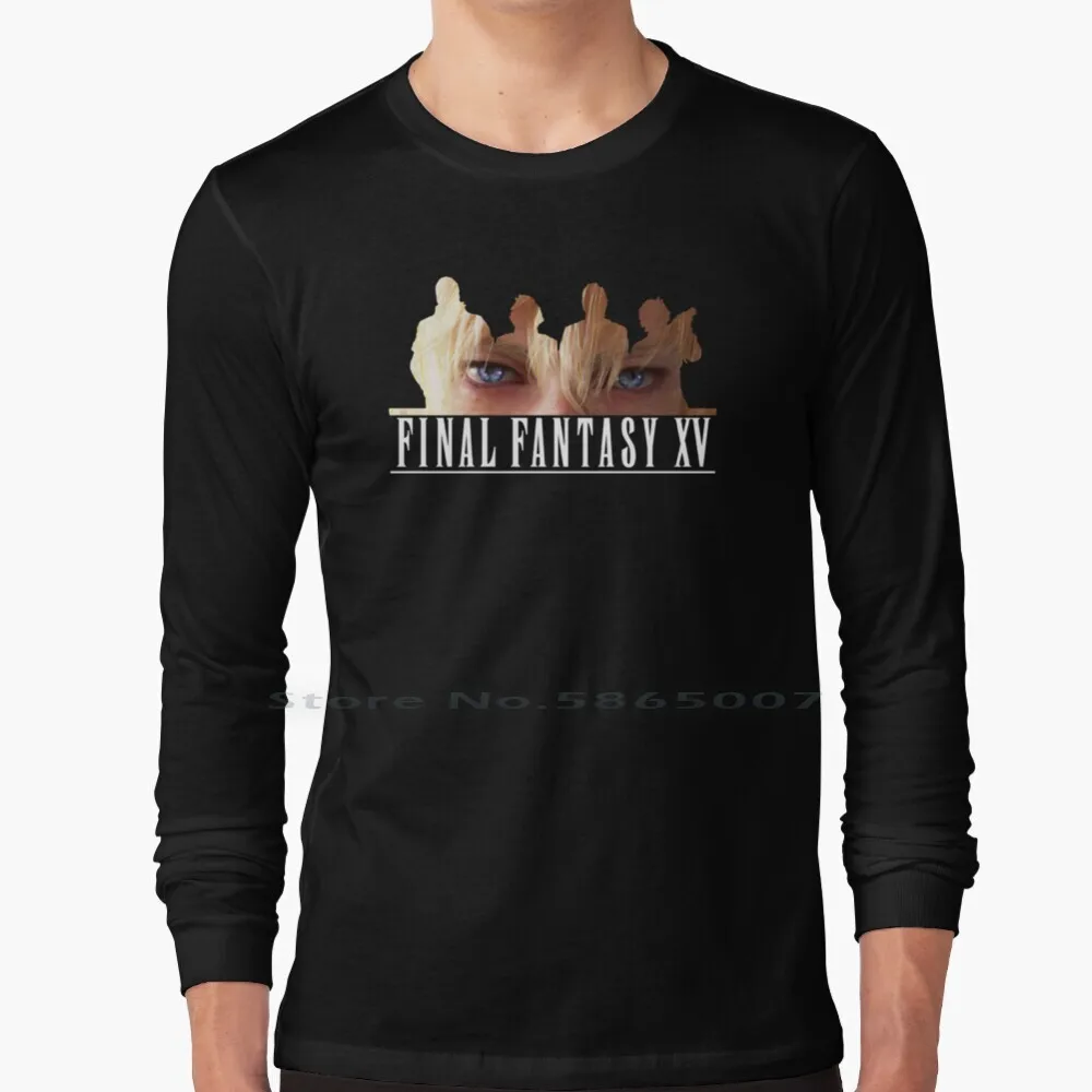 Final Fantasy Xv-Prompto 100% Cotton Long Sleeve T Shirt Final Fantasy Xv Ffxv 15 Fifteen Prompto Argentum Noctis Gladio Ignis