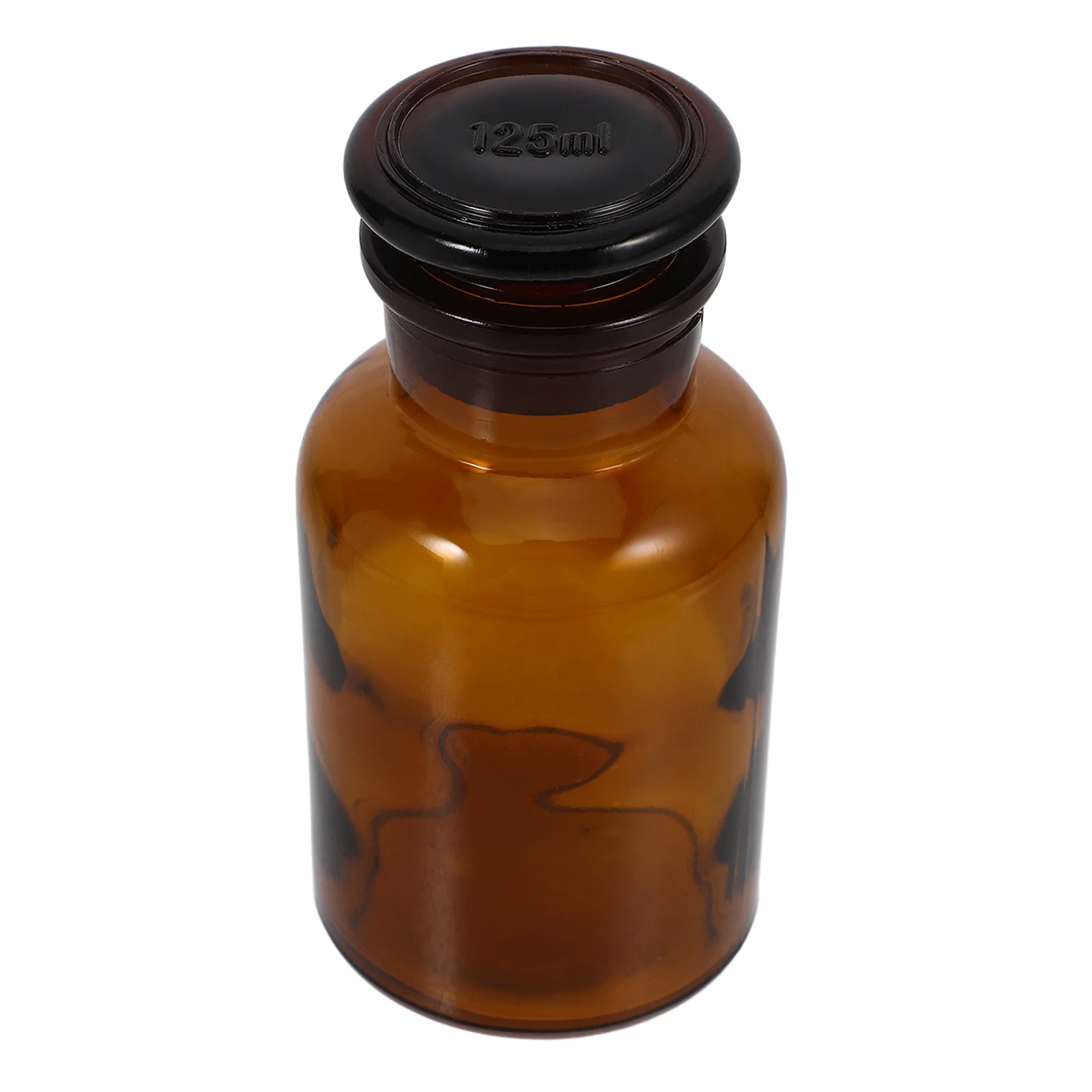 

Glass Reagent Bottle Wide 125ml Durable Uv Protection Laboratory Storage Jar Wide Mouth Glass Bottle