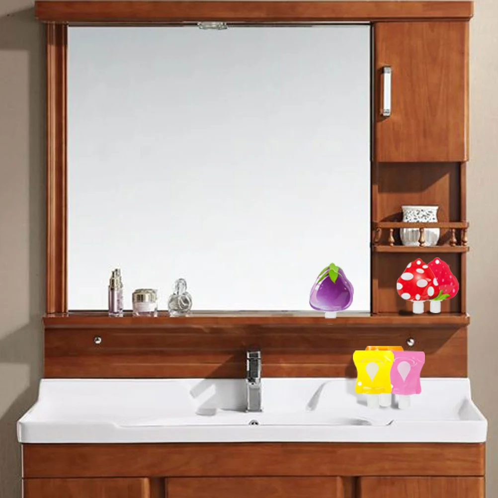 5 قطعة شكل الفاكهة زجاجات السفر إعادة الملء الحاويات شامبو غسول هلام الاستحمام المحمولة صديقة للبيئة للعصر لتقوم بها بنفسك الصابون السائل