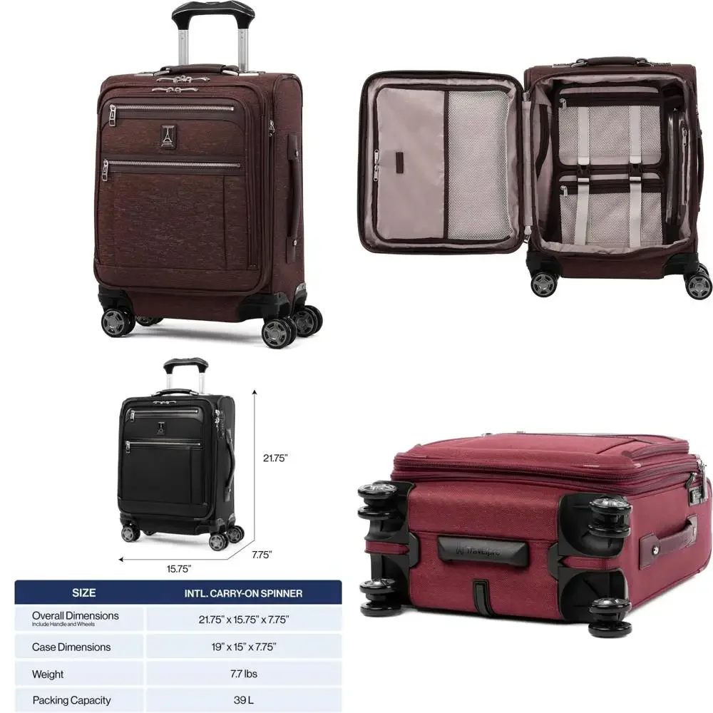 Tas Koper Spinner 8 Roda yang Dapat Diperluas dengan Port USB, Unisex, Ideal untuk Perjalanan Internasional