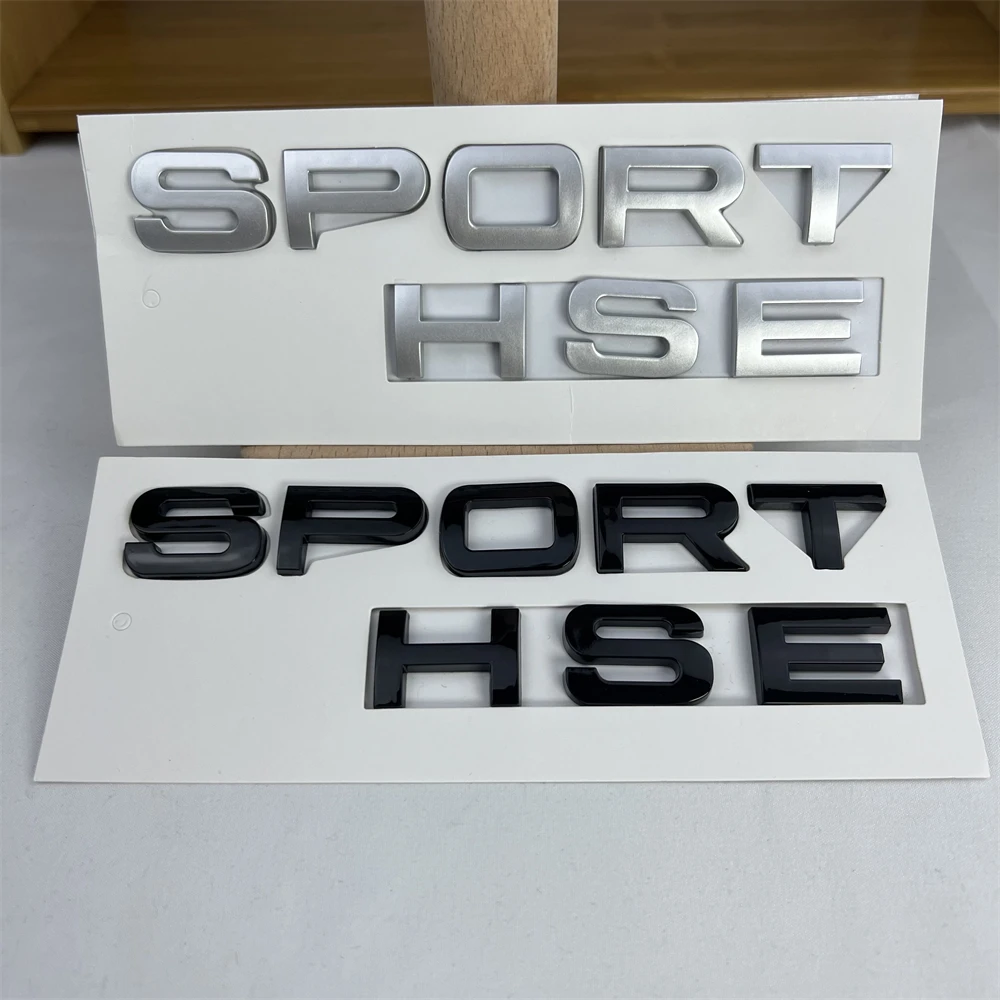

Car Stickers Plastic Black Silver 3D Emblem Trunk Logo Type Replace Ornaments For Land Rover Range Rover SPORT HSE Accessorys