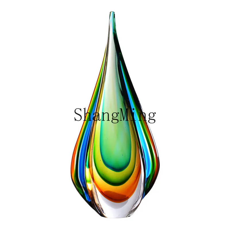 

CL glazed handicrafts light luxury modern crystal vase ornament living room entrance wealth decoration
