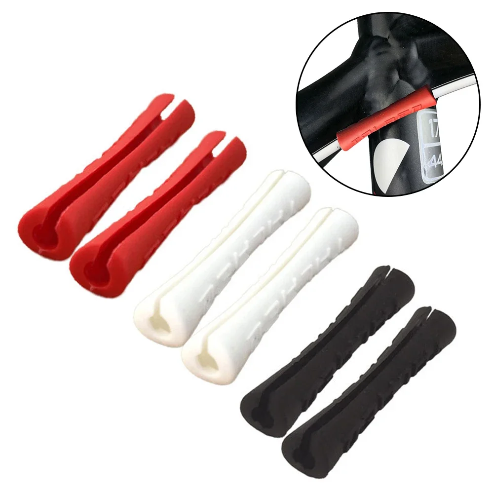 4/8 pcs Bicycle Cable Protector Housing Brake Shift Line Frame Pipe Sleeve Anti Scratch MTB Cycling Fixed Gear Bike Accessories