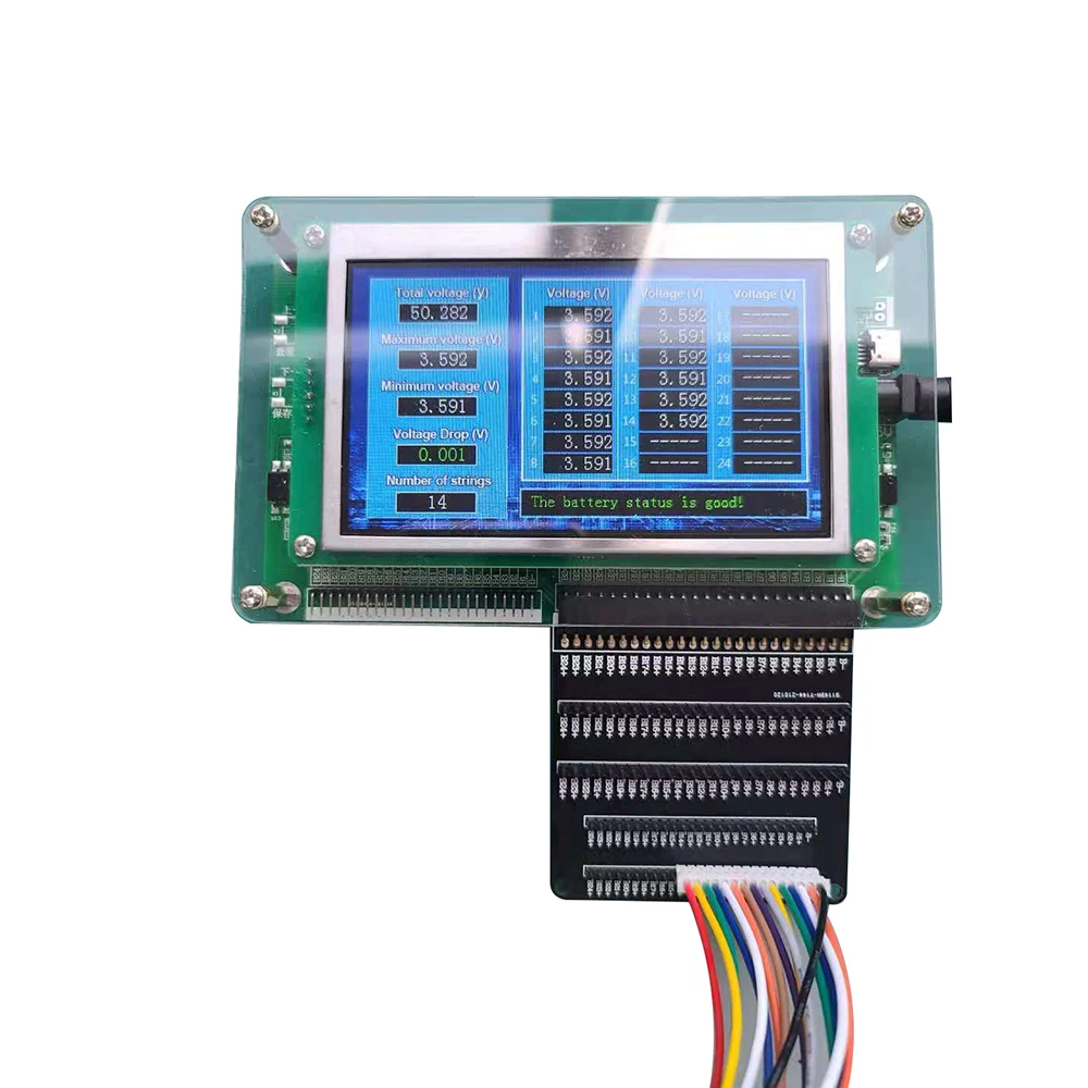 1s- 24s testador de tensão bateria de lítio medição de célula única identificar número da corda voltímetro display li-ion lifepo4 lto