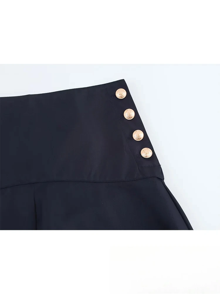 Kondala vintage elegante chique saia feminina cinto sólido botões a linha saia nova moda 2025 primavera verão senhora do escritório saia longa