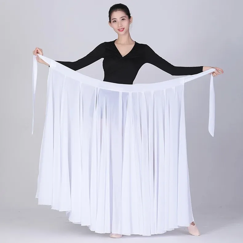 

Korean Style Y2k Skirt Chiffon Women's Clothing Wrap Around Skirt Length Extra Long Skirt Side Slit Long Skirts for Women P748