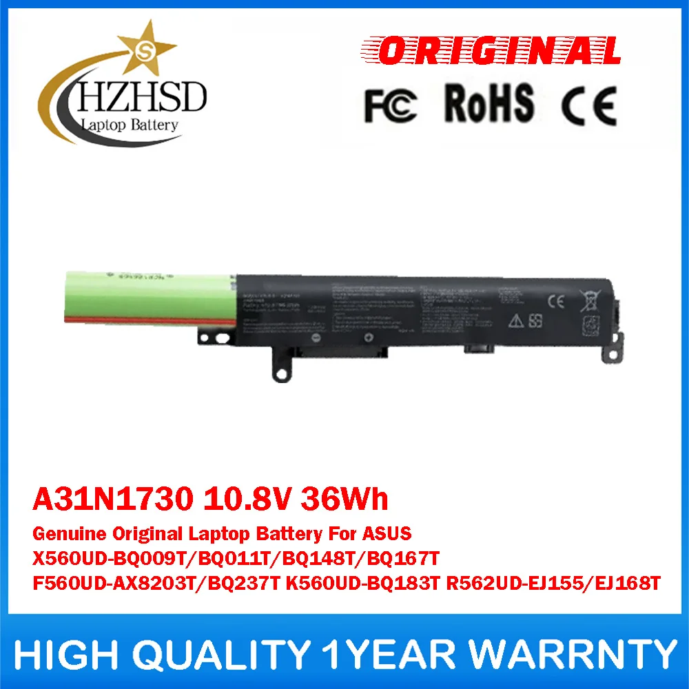 

A31N1730 10.8V 36Wh Genuine Original Laptop Battery For ASUS X560UD-BQ009T/011T/148T/167T F560UD-AX8203T/BQ237T K560UD-BQ183T