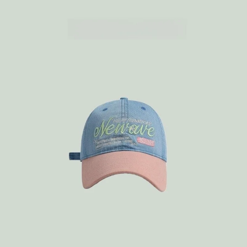 visvim-ennio-collaborative-soft-top-baseball-cap-women's-denim-color-block-korean-style-spring-fashion-accessory