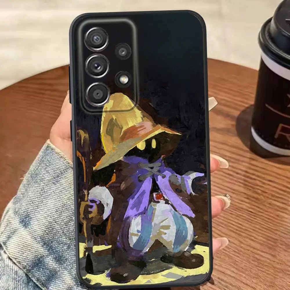 F-Finals Game F-Fantasy V-Vivi Capa de telefone para Samsung S25, S24, S21, S22, S23, S30, Ultra, S20, Plus, Fe, Lite, Note, 10,9,5G Capa preta