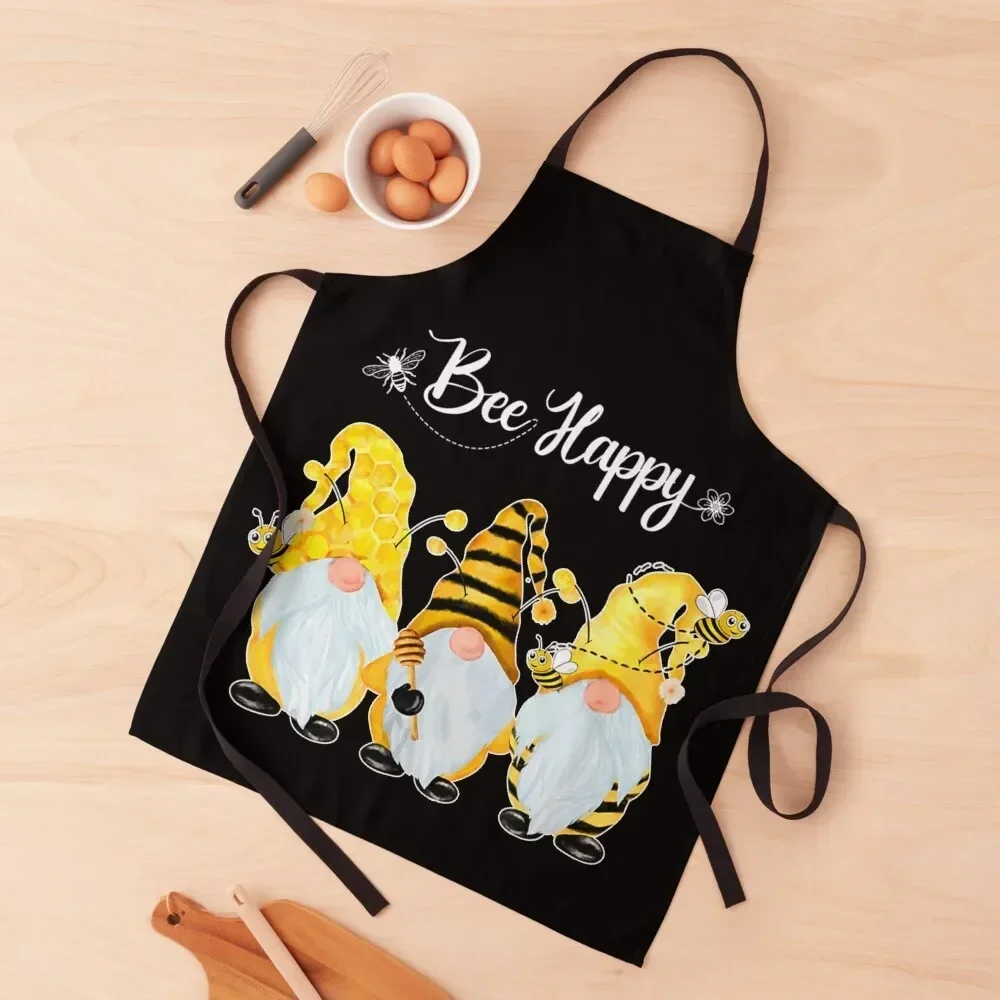 

Bee Happy Bee Gnome Spring Sunflowers Apron Kitchen Accessories 2022 women's kitchens Manicurists Apron